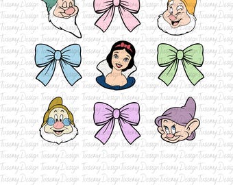 Disney Snow White PNG, Disney Seven Dwarfs Png, Snow White Png, Snow White Shirt, Happy And Sleepy Png, Snow White Character Png
