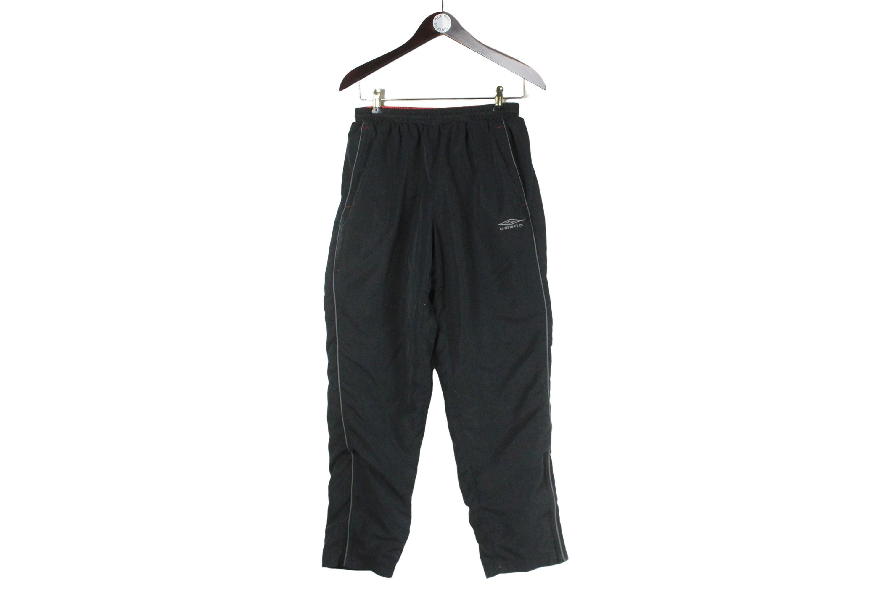 パンツ 00s UMBRO Track Pants Black Y2K Size XL umbro Retro Track Pants Y2K XL Diamond Stripe Zip Ankles
