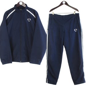 Vintage Nike T90 Tracksuit Size M Blue 00s Retro Sport Style Track Suit Jacket and Pants Jumpsuit