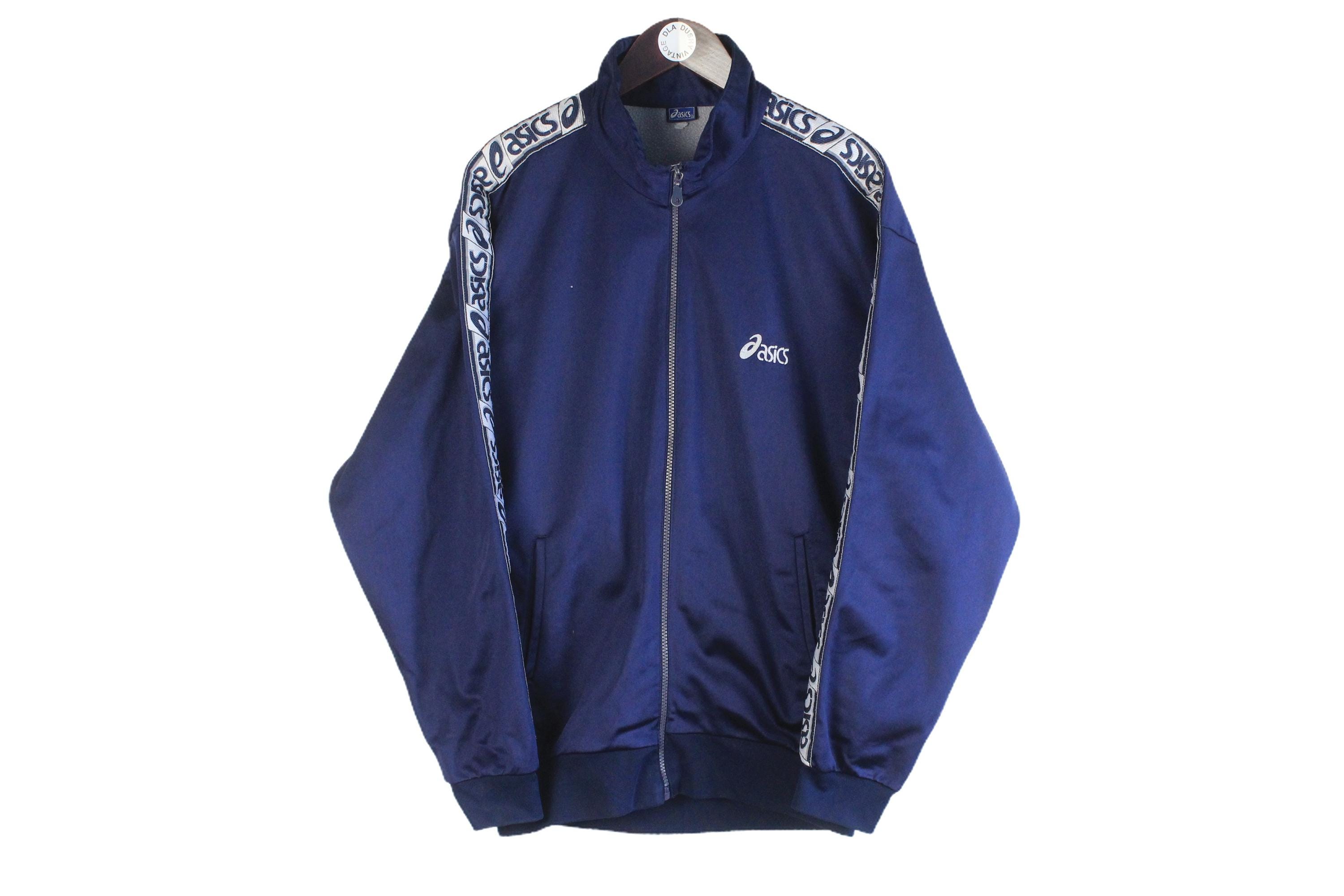 ヴィンテージ アシックス トラックジャケット サイズL ブルー 90年代