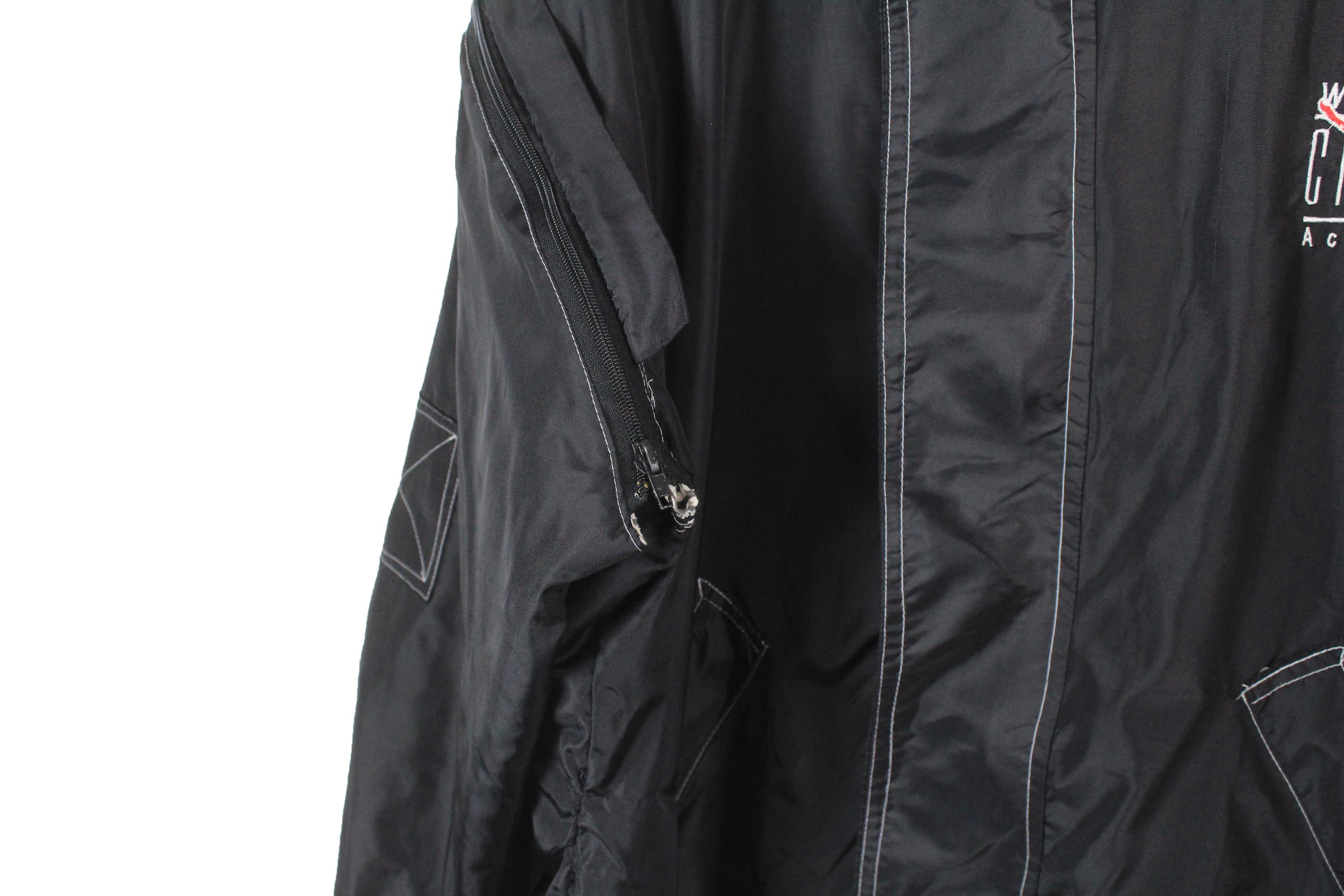 ジャケット・アウター thetoe Chiemsee Jacket black Vintage Chiemsee Jacket Size L Black Big Logo 90s Sport Style