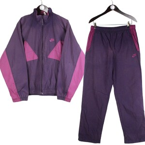 Vintage Nike Tracksuit Size M Purple 90s Retro Sport Style Track