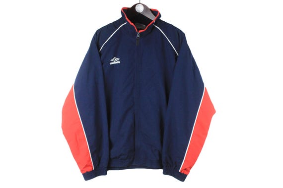 Vintage Umbro Track Jacket Size XL Blue 90s Sport Style Casual