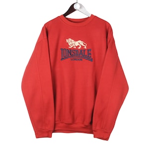 Vintage Lonsdale Sweatshirt Size XL Red Big Logo 00s Sport Casual