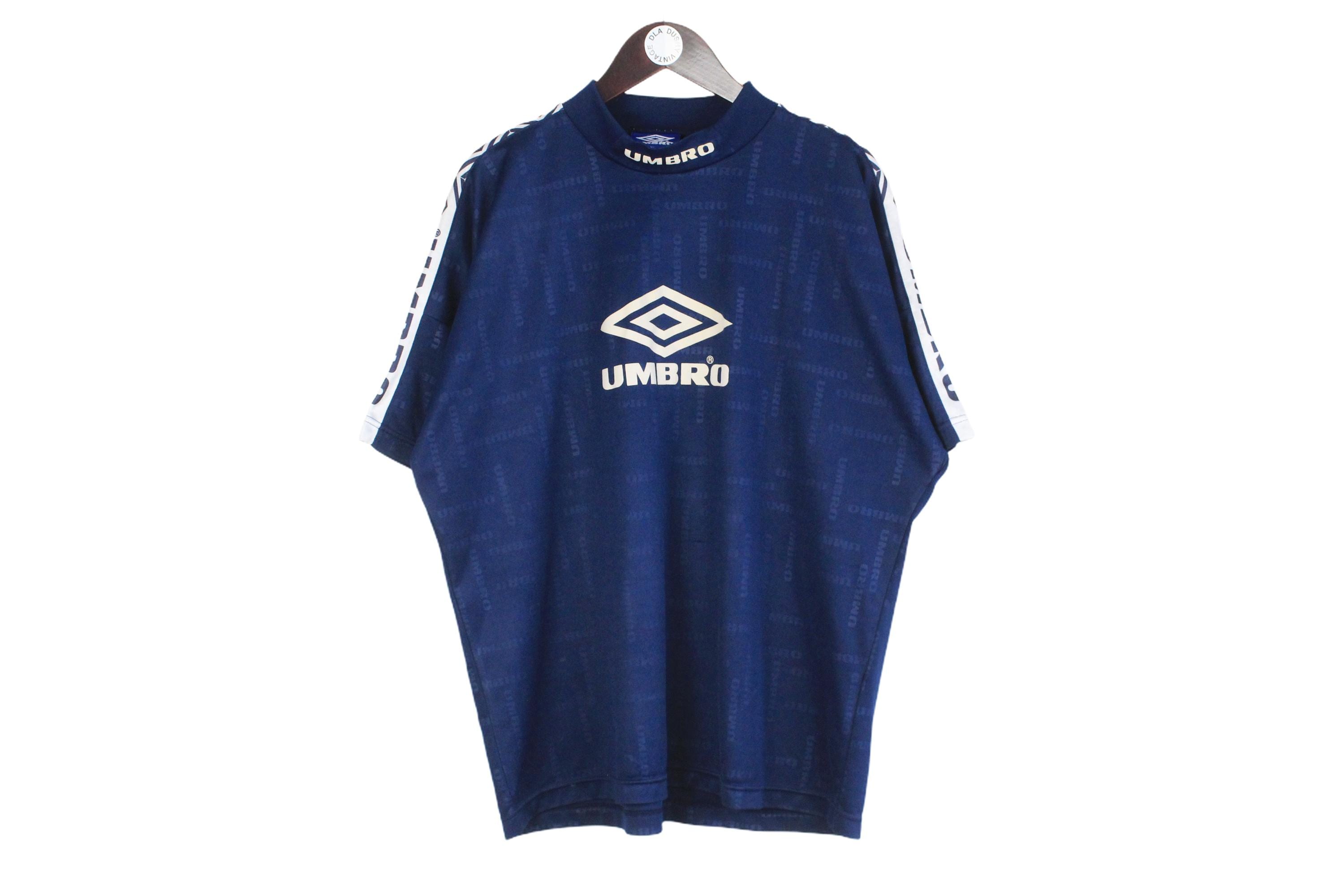 【umbro】 vintage game shirt Rare Vintage UMBRO Crazy All Over Print Padded Soccer Keeper
