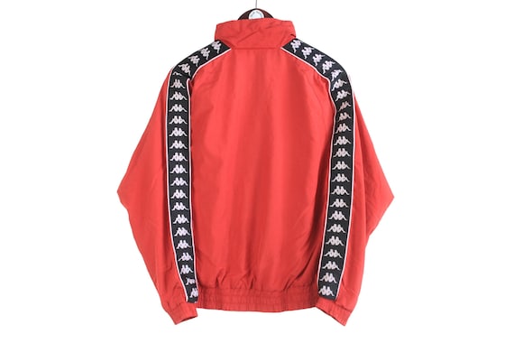 Vintage Kappa Track Jacket Size S Red 90s Sport Style Casual Light