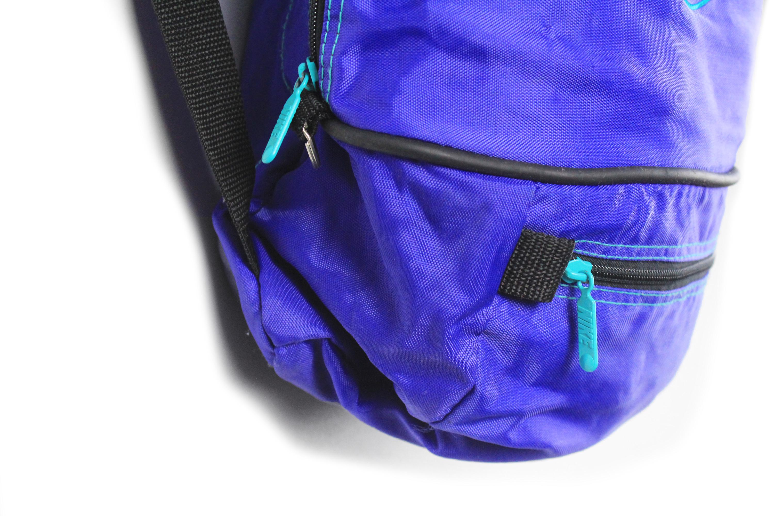 nike backpack purple and blue Vintage Nike Backpack School Bag Sport Style Casual Classic Purple Blue 90s