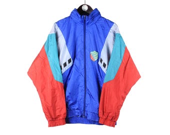Vintage Lotto Track Jacket Size 2XL Blue 90s Sport Style Casual
