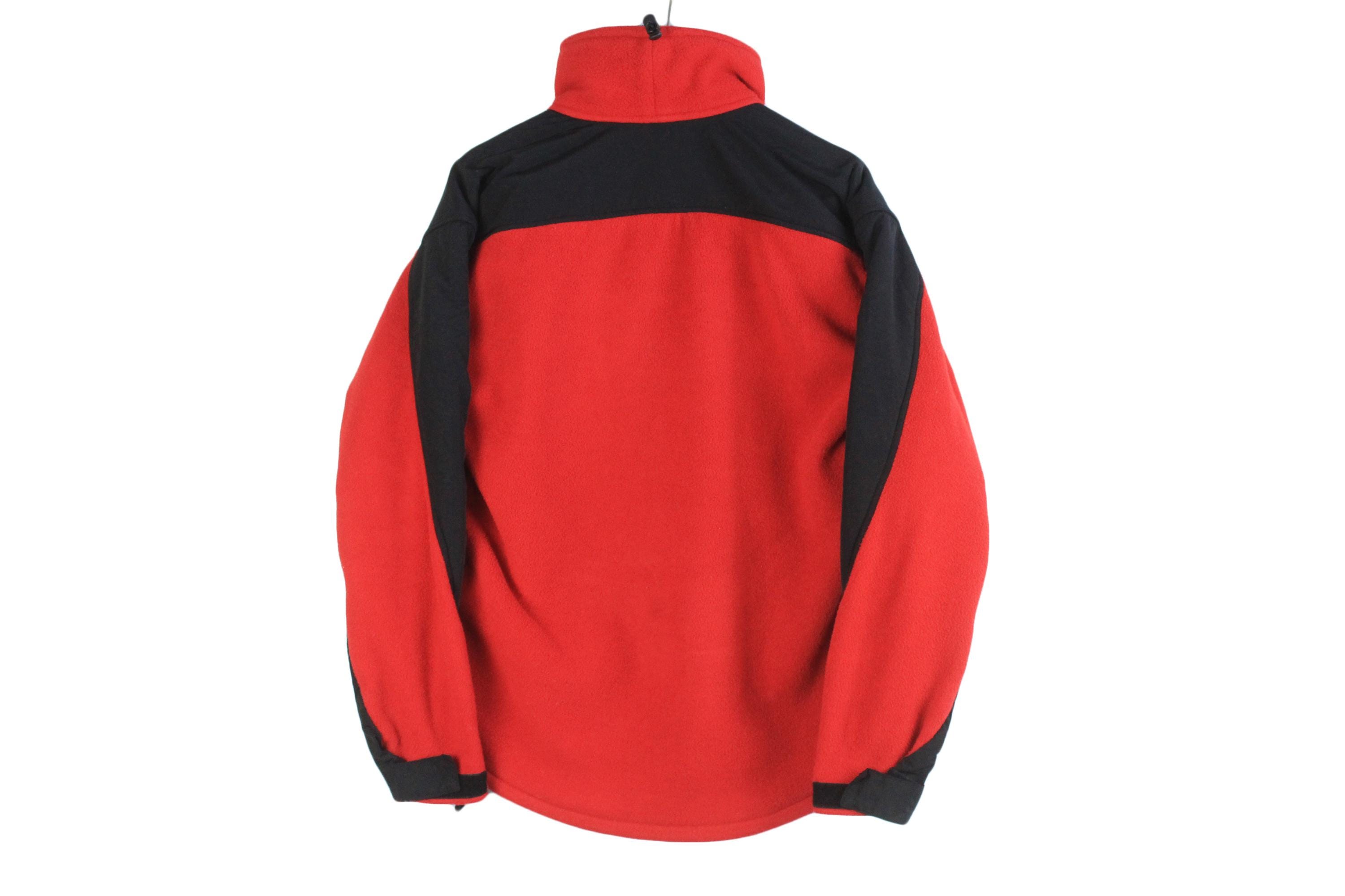 Vintage Lowe Alpine Fleece Full Zip Size S Red 90s Sweater