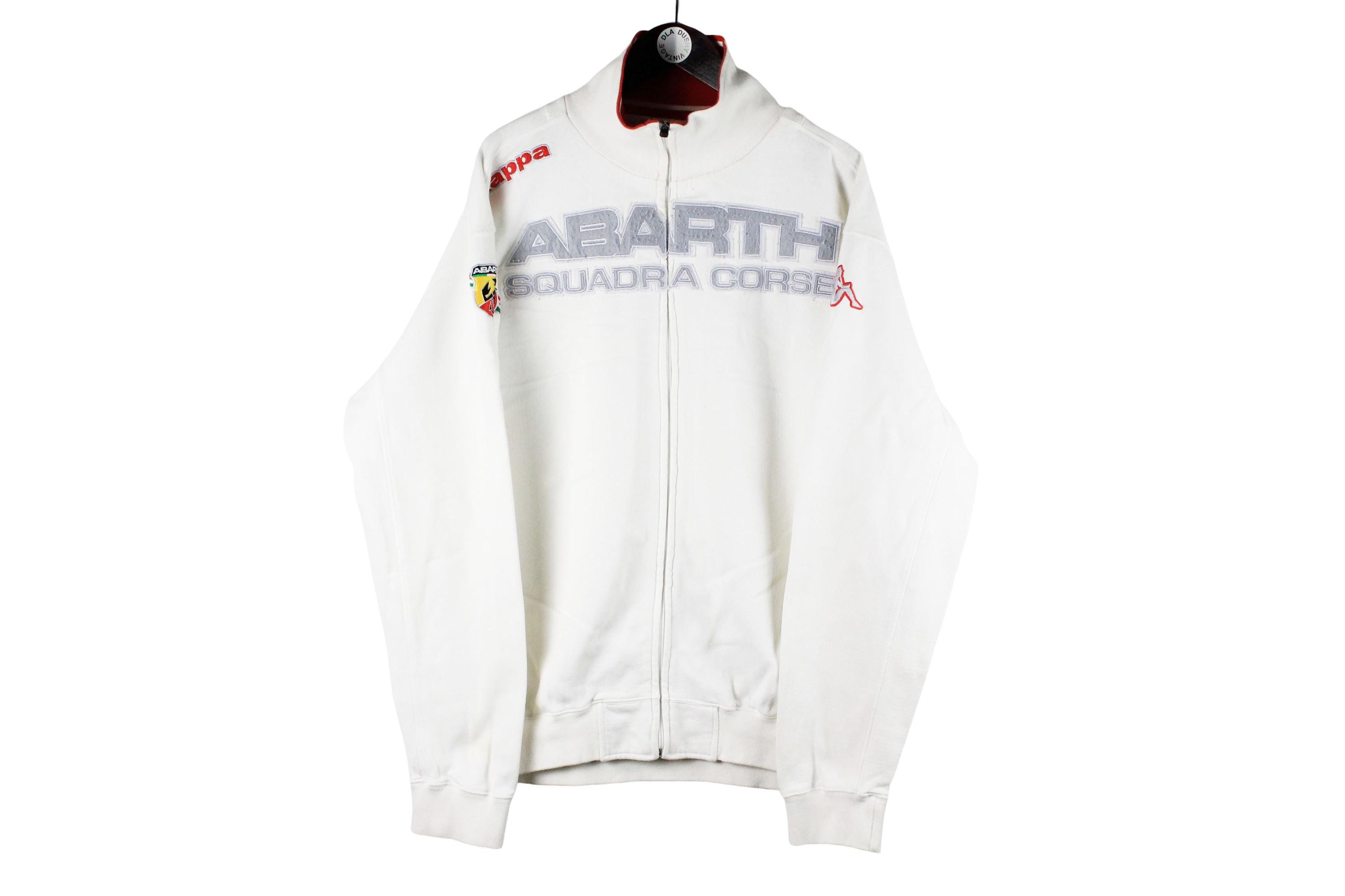 Vintage Abarth Racing Team Kappa Sweatshirt Full Zip Cardigan Size