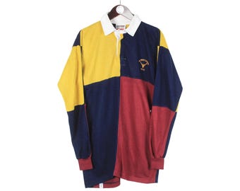 Vintage Old Wheatleyans RFC Rugby Shirt Size L 90s Casual Style Collared Jumper Pullover Retro Wear Long Sleeve Polo T-Shirt