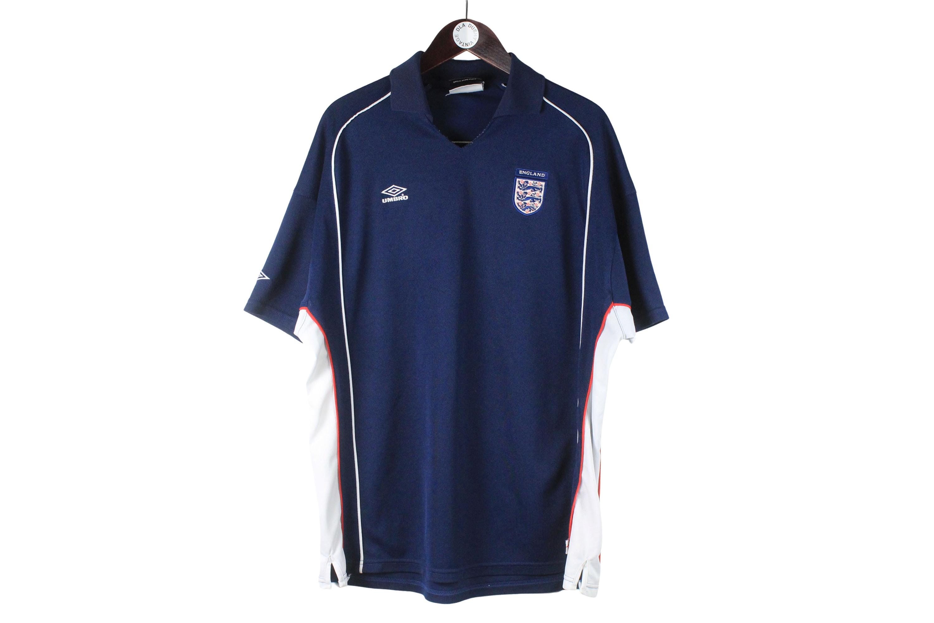 Vintage England Team Umbro Jersey T-shirt Size XL/XXL Blue