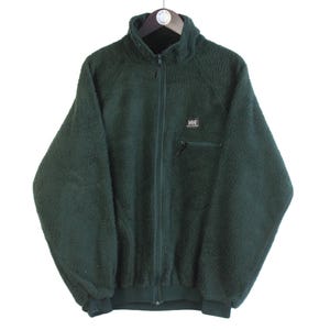 Vintage Helly Hansen Fleece Full Zip Size L Green 90s Sweater