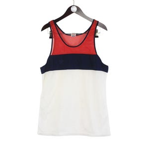 Vintage Adidas Top Sleeveless T-Shirt Size L Sport Style Made in West Germany 90s