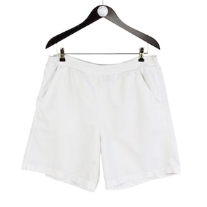 Vintage Nike Tennis Shorts Size L White Court 90s Retro Running Sport Style Joggers