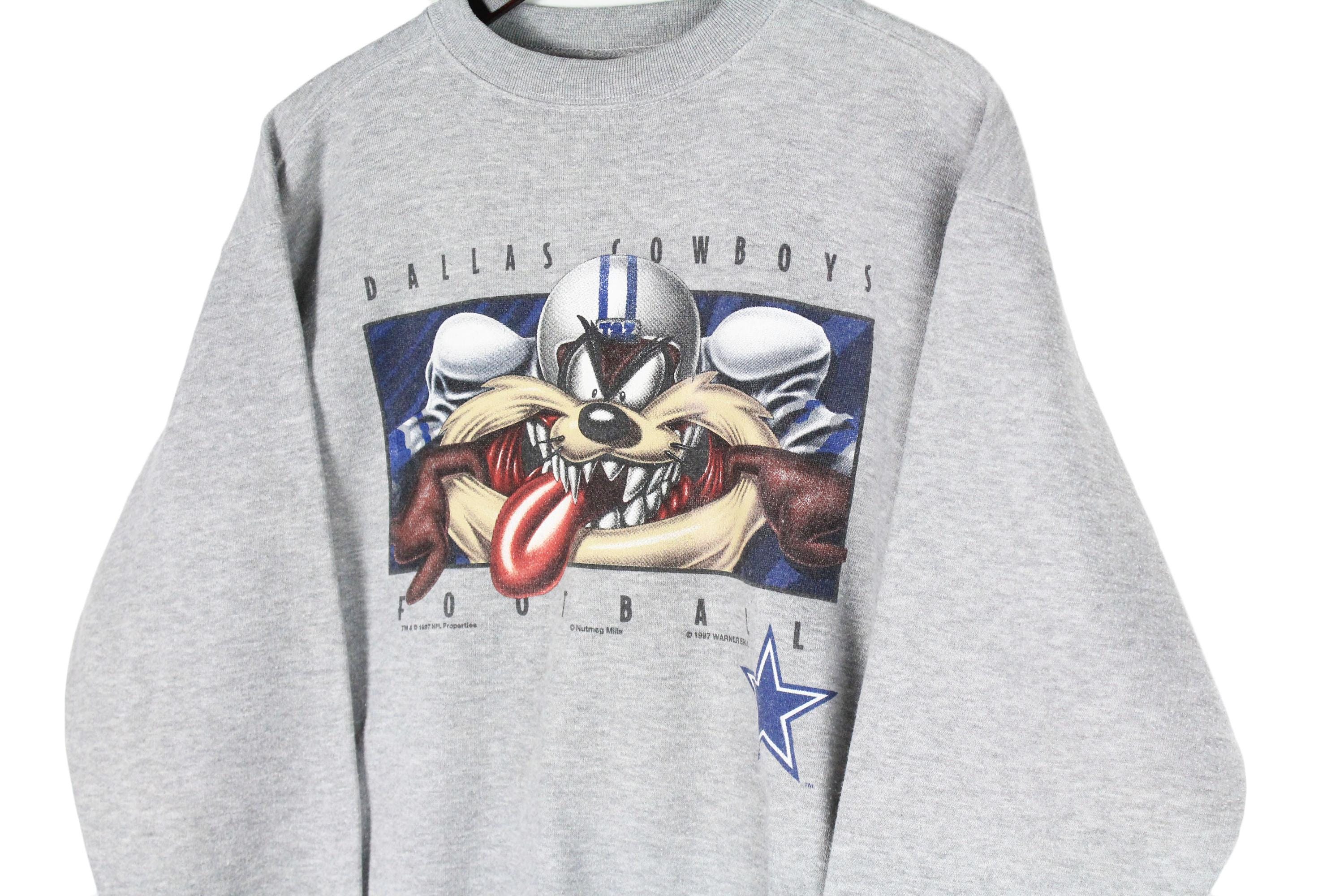 Vintage Dallas Cowboys Taz 1997 Nutmeg Sweatshirt Size S NFL