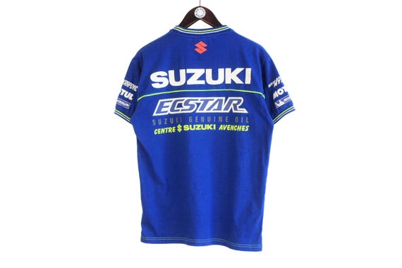 ヴィンテージ スズキ Tシャツ サイズ S ブルー レーシングチーム モト