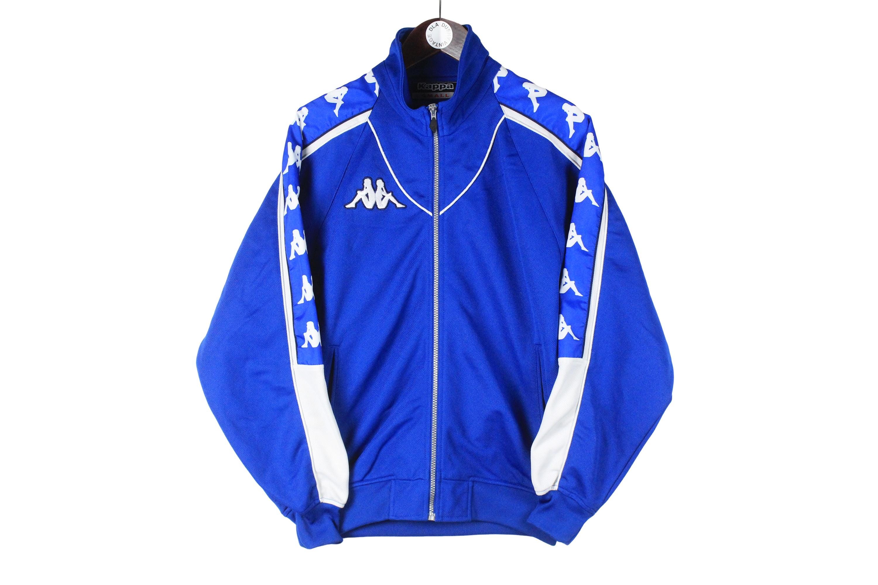 Vintage Kappa Track Jacket Size S Blue 90s Sport Style Casual