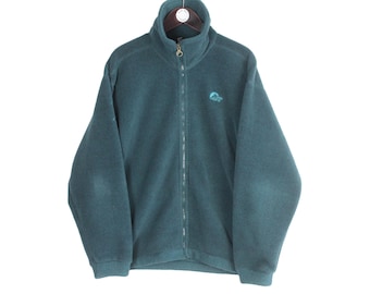 Vintage Lowe Alpine Fleece Full Zip Size L Green 90s Sweater Pullover Jumper Winter Outdoor Ski Style