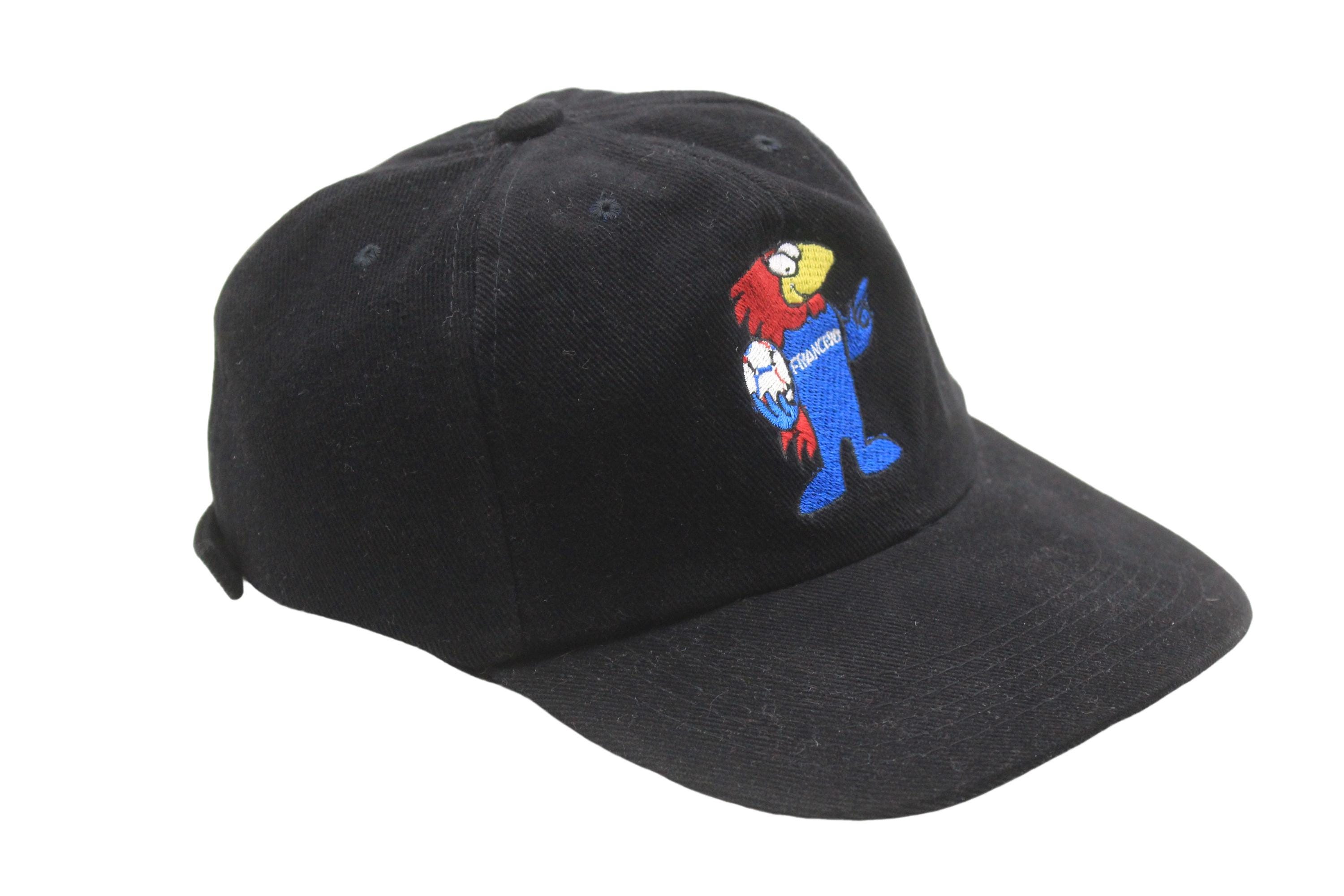 Vintage France 1998 World Cup Cap 98 Black Football 90s Hat Sport