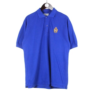 Vintage Hugo Boss Polo T-Shirt Size XL Blue Tennis 90s Top Short Sleeve Casual Style
