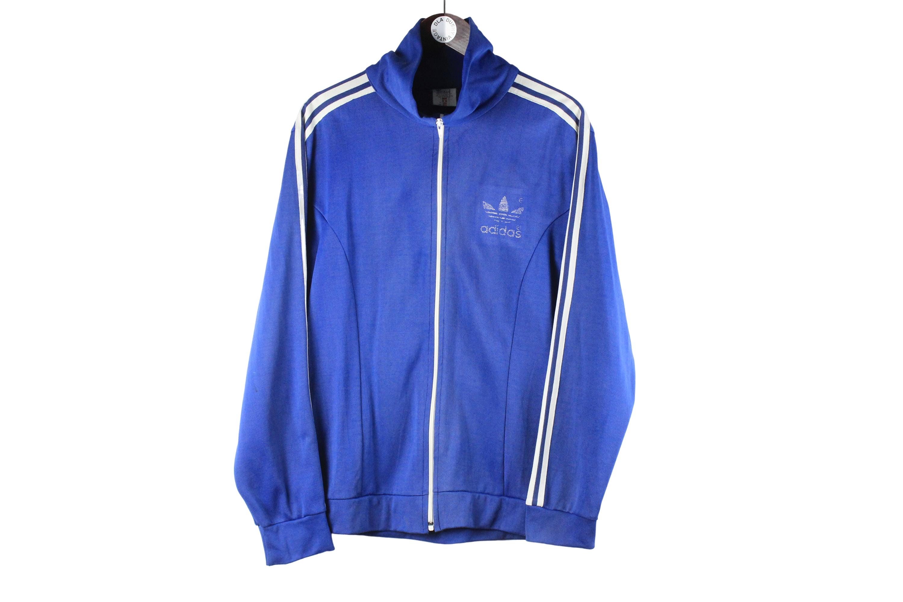 Vintage Adidas Tracksuit Size M Blue Classic 80s Retro Sport