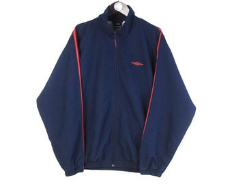Men's Vintage Umbro Track Top Retro 90' Full Zip Jacket Size