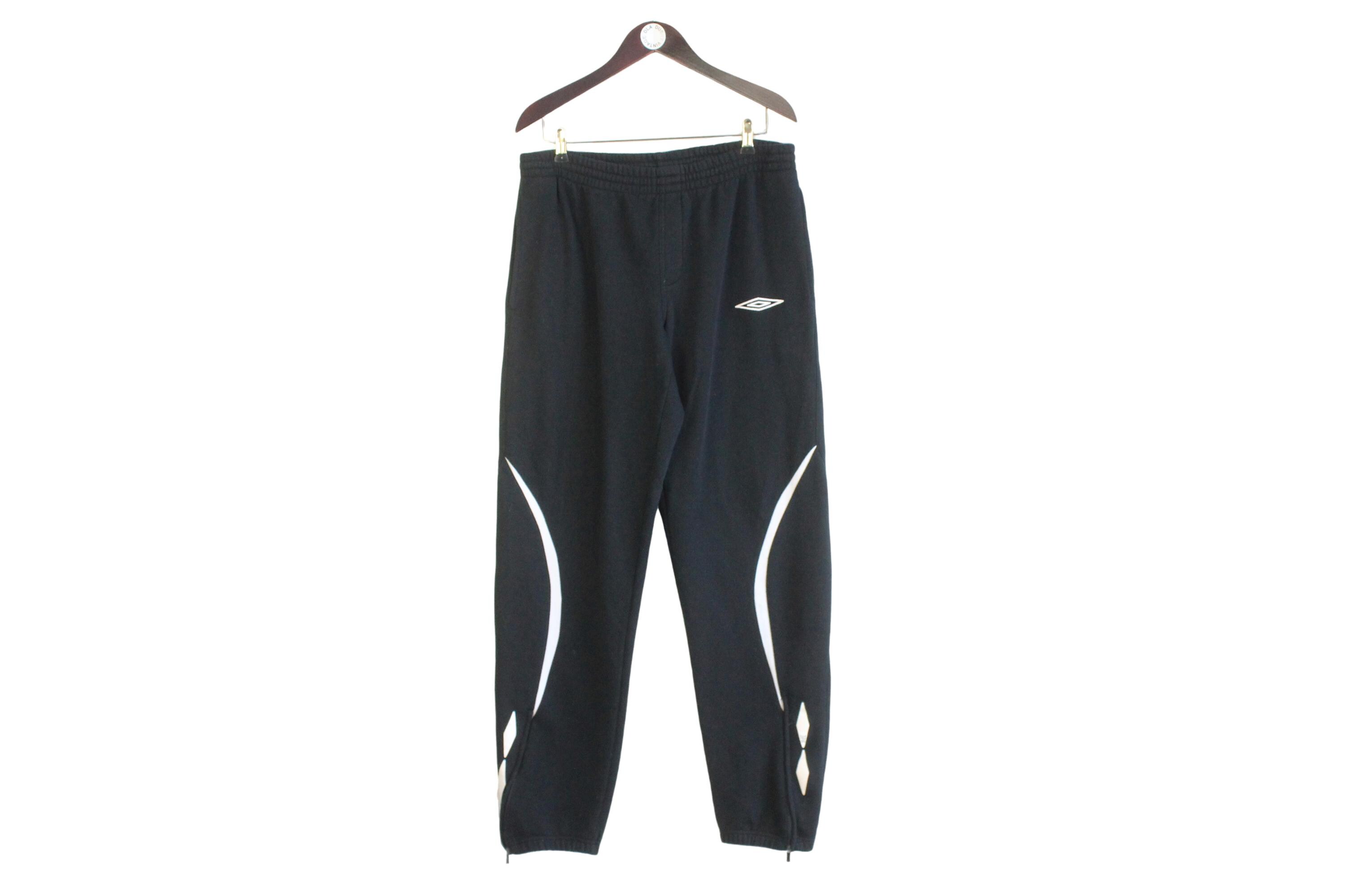 パンツ 00s UMBRO Track Pants Black Y2K Size XL umbro Retro Track Pants Y2K XL Diamond Stripe Zip Ankles