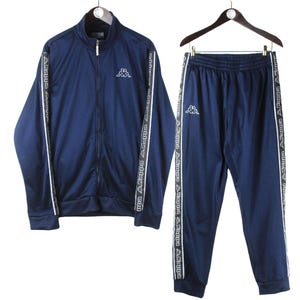 Vintage Kappa Tracksuit Size XL Blue 90s Retro Sport Style Track