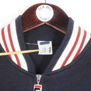 Vintage Fila Track Jacket Size M Blue 00s Sport Style Casual Light Wear Jogger image 5