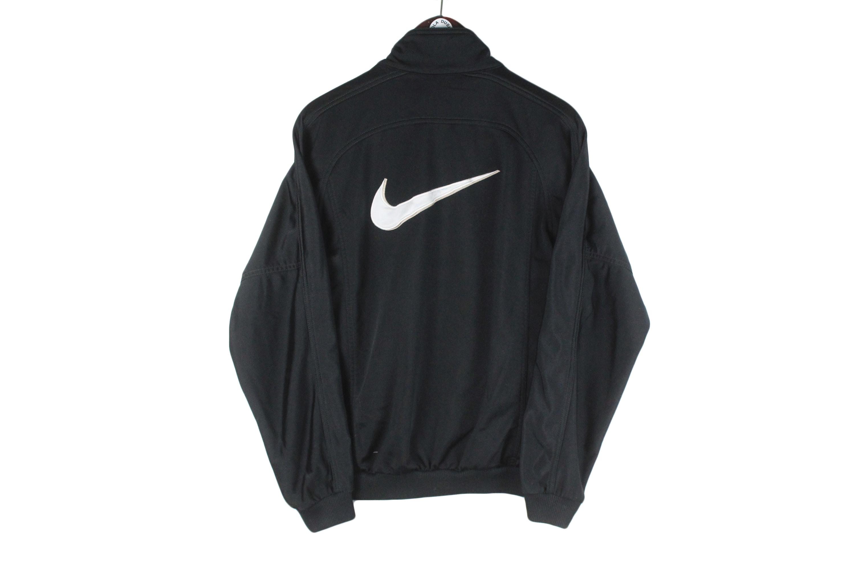Vintage Nike Track Jacket Size S Black 90s Sport Style Casual