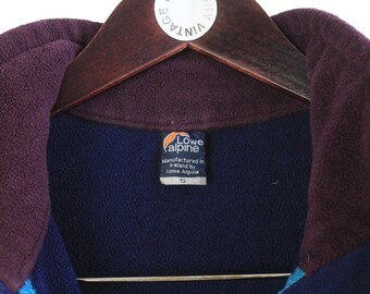 Vintage Lowe Alpine Fleece Full Zip Size Women's S/M Blue 90s