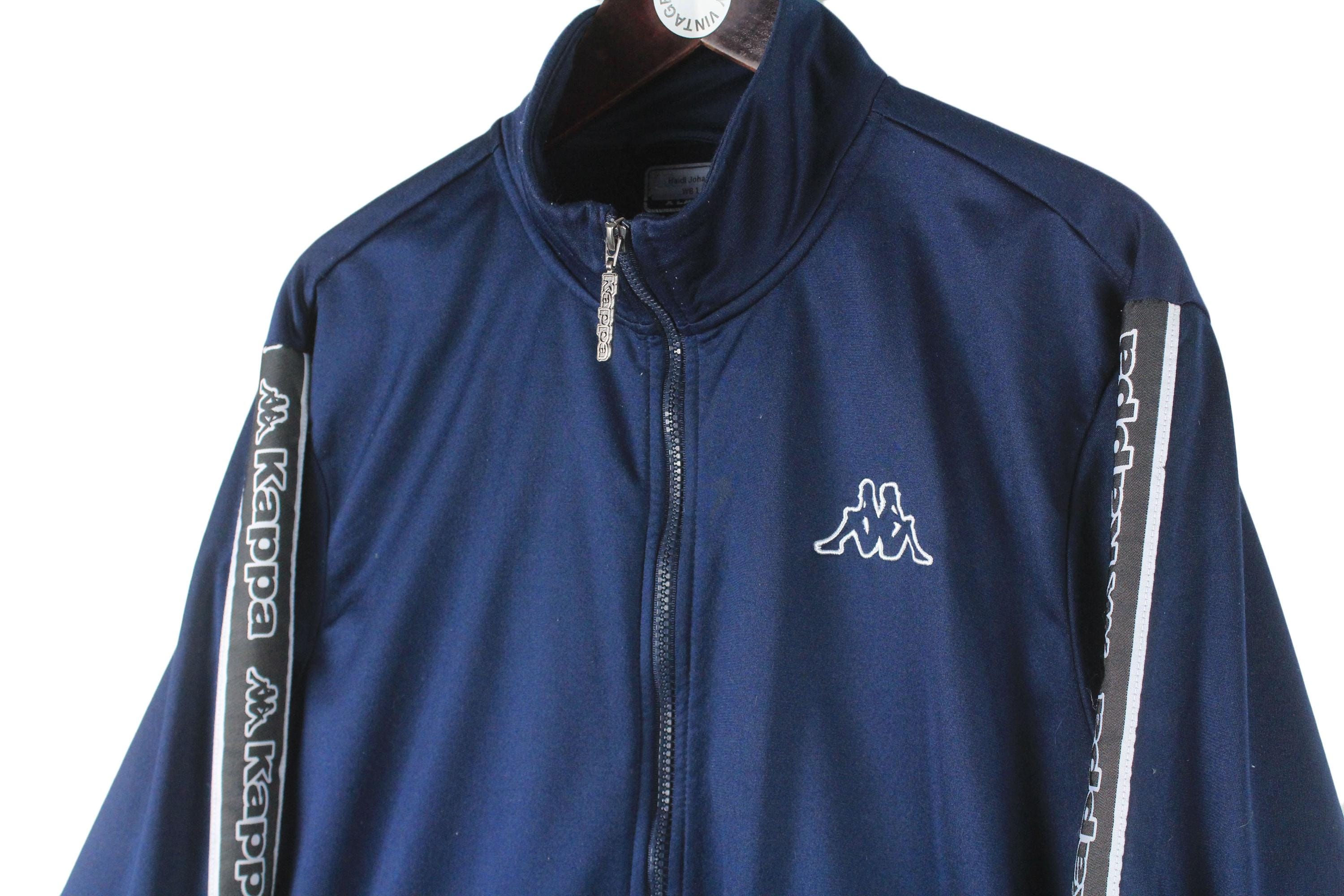 Vintage Kappa Tracksuit Size XL Blue 90s Retro Sport Style