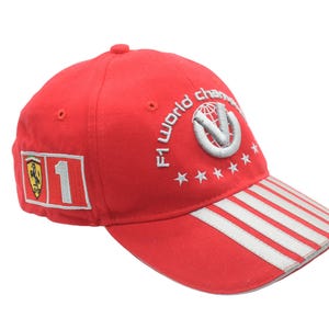 Vintage Ferrari Michael Schumacher Cap Formula 1 Racing Wear F1 Team Red 00s Hat Sport Style Retro Headwear