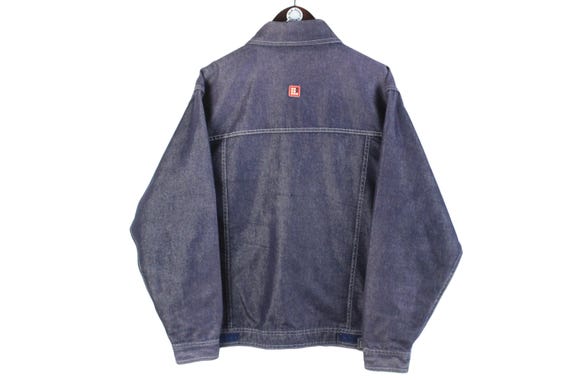 Vintage ECKO UNLTD Reversible Denim Jacket Size M Blue Hip Hop