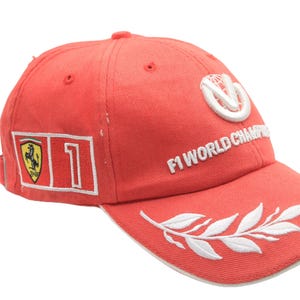 Vintage Ferrari Michael Schumacher Cap Formula 1 Racing Wear F1 Team Red 00s Hat Sport Style Retro Headwear