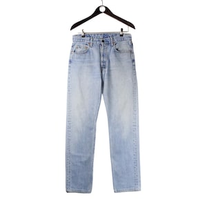 Vintage Levi&#39;s 511 Jeans Pants Size W 31 L 34 Blue 90s Retro Style Heavy Cotton Trousers