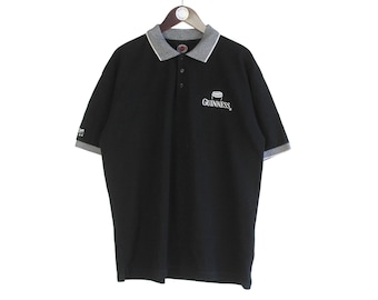 Polo vintage de rugby Guinness Cotton Traders, talla XL, estilo deportivo de los años 90, jersey con cuello, estilo retro, manga corta.
