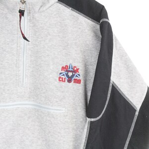 Maglione vintage Mammut in pile con cerniera a 1/4, taglia S, grigio, stile anni '90, pullover invernale per attività all'aperto, stile sci. immagine 3