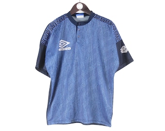 Vintage England Team Umbro Jersey T-shirt Size XL/XXL Blue
