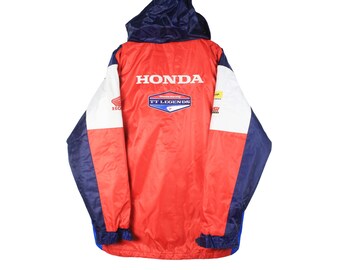Vintage Honda Racing TT Legends Jacket Size 3XL Red Auto Sport Big