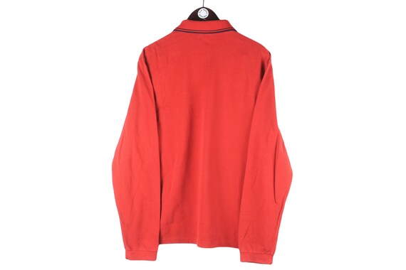 ラコステ　ラガーシャツ　ヴィンテージ ラコステ LACOSTE ボーダーラガーシャツ （オレンジ） -ファッション