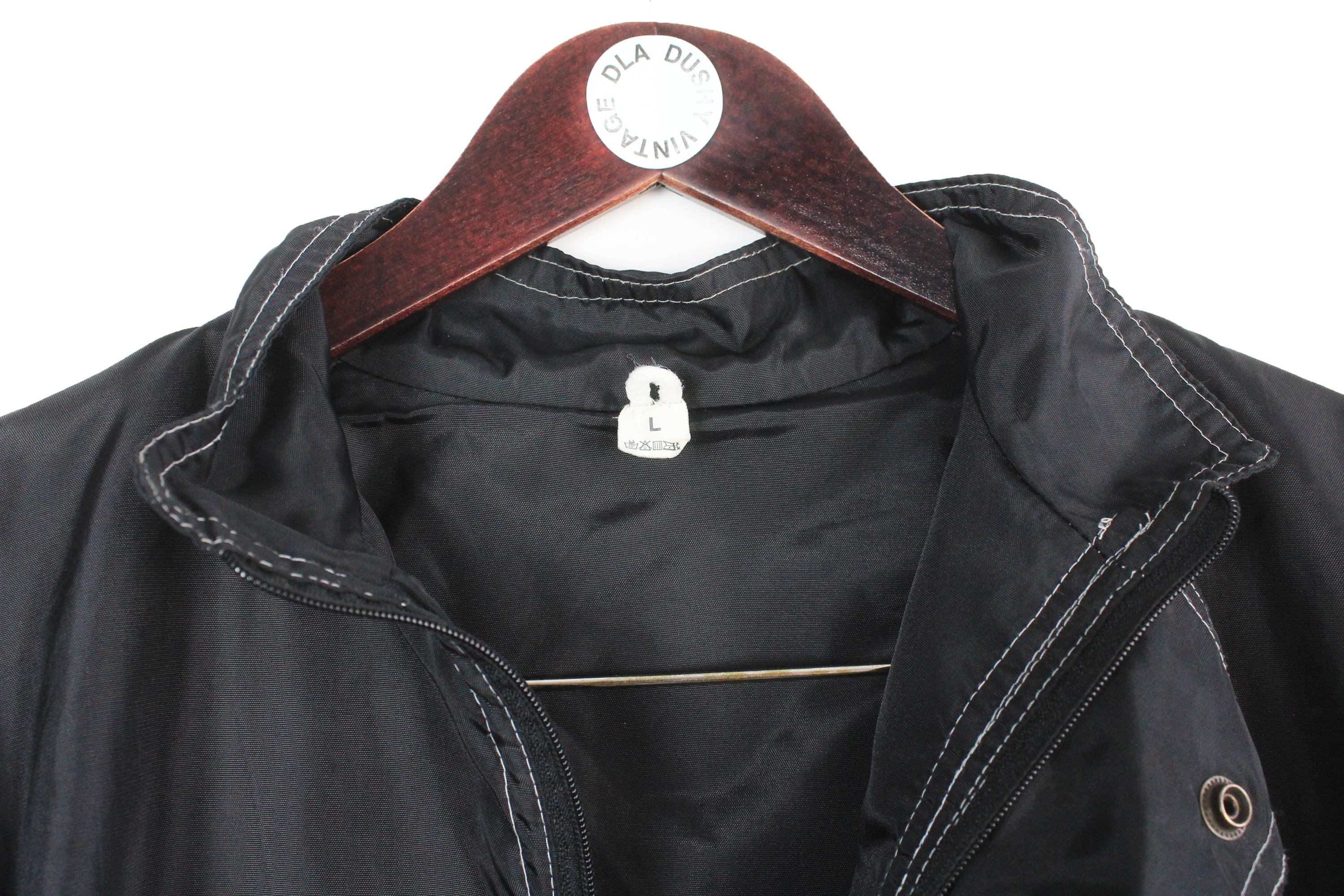 Vintage Chiemsee Jacket Size L Black Big Logo 90s Sport Style