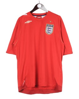 古着 UMBRO England アウェイ半袖 UKサイズXL Vintage England Team Umbro Jersey Away T-shirt Size XL Red