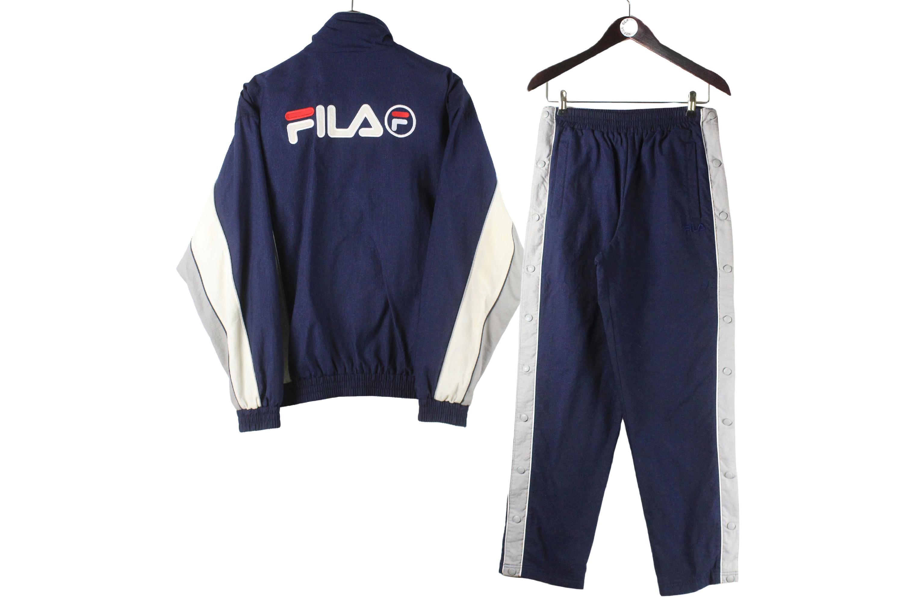 Vintage Fila Tracksuit Size S Blue Big Logo 90s Retro Sport Style