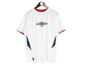 Vintage England Team Umbro Jersey T-shirt Size XL/XXL Blue