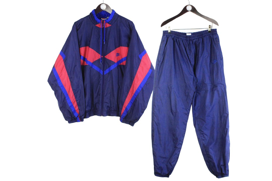 Vintage Nike Tracksuit Size XL Blue 90s Retro Sport Style Track Suit ...
