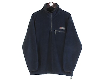 Sweat-shirt Polaire Vintage Sergio Tacchini – Années 90, Violet, Brodé, épais, Taille 2XL