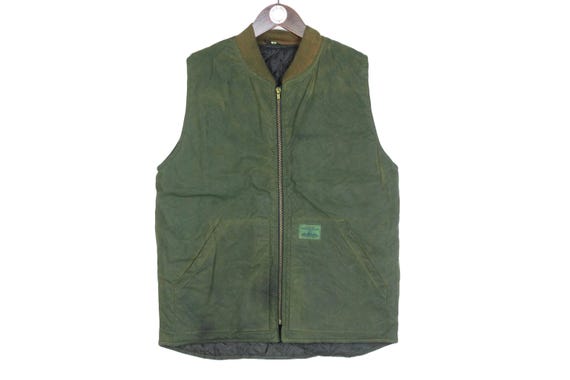 【USA-vintage】egwcs gen1 90s90's set-up Vintage Union Alls Power House Waxed Vest Sleeveless Work Wear