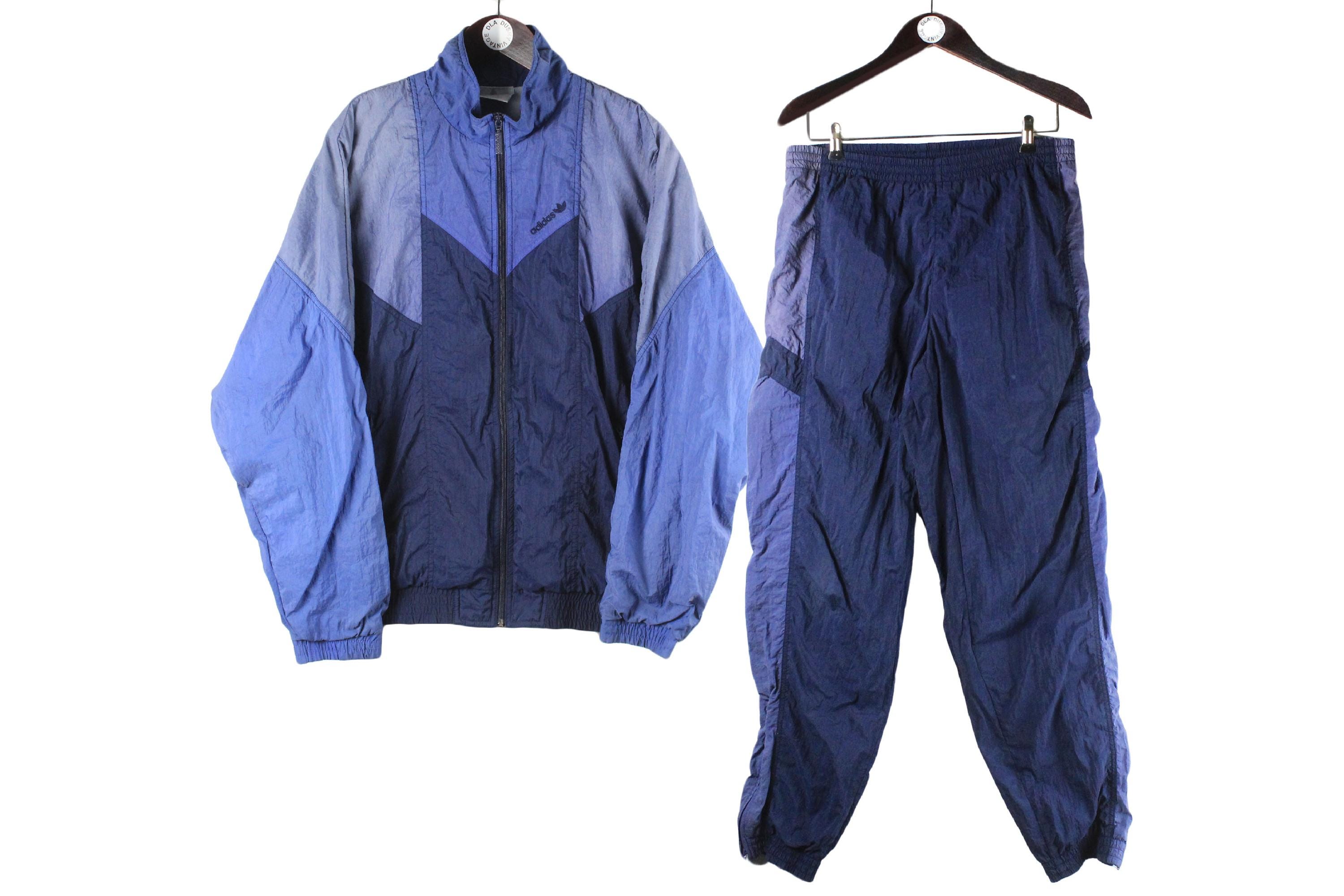 ヴィンテージ アディダス トラックスーツ サイズ L ブルー 90年代